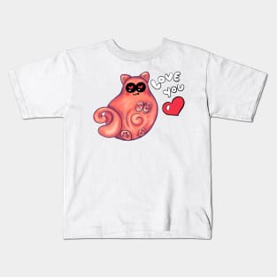 Romantic cat Kids T-Shirt